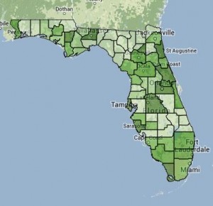 Map of Florida - County Detail