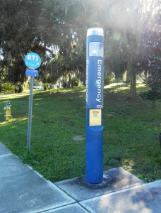 Photo of a Campus Blue Light Phone