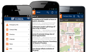 Image showing views of UF Mobile App