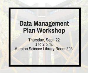 Data Management Plan Workshop graphic