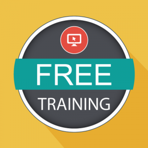 Graphic with the words "FREE TRAINING"