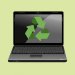 GRAPHIC: Laptop with the green "Recycle" arrow logo on the screen