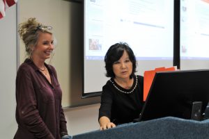 PHOTO: UFIT trainer teaching at the College of Nursing podium