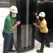 PHOTO: UFIT-ICT Data Center and Logistics staff members staging the first storage component of the HiPerGator AI system.