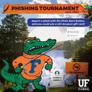 GRAPHIC: Fighting Gator fishing in Lake Alice with "No Phishing Sign"
