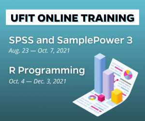 GRAPHIC: UFIT Online Training with SPSS & SamplePower 3 and R Programming