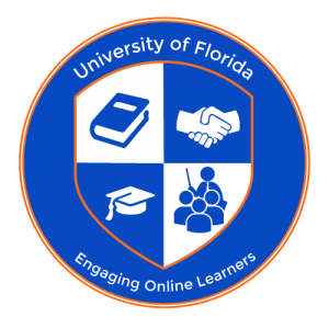 GRAPHIC: Badge instructors can earn when completing the "Engaging Online Learners" course. University of Florida.