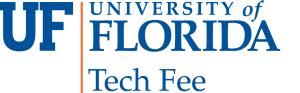 GRAPHIC: UF Tech Fee wordmark. University of Florida.