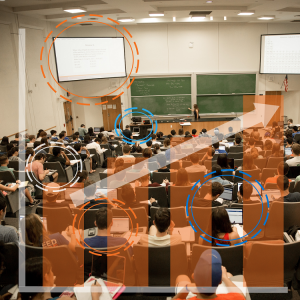 GRAPHIC: Classroom with graphic overlay. University of Florida.