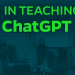 GRAPHIC: "AI IN TEACHING: ChatGPT" visual with PR class in the background. University of Florida.