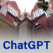 PHOTO: Corner of the University Auditorium with the words "ChatGPT" below the image. University of Florida.